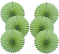 Green Hanging Paper Fans,Green Accessories Paper Decorations for Party,Army Birthday Party Decorations,Lime Green Decor 16in Hanging Paper Fans 30 Color DIY Set （Light Green）)
