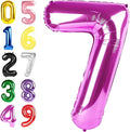 Number Balloons 40 Inch Rose Purple 6 Balloon by Argthjy