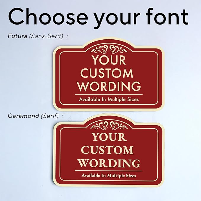 Custom Outdoor Decorative Metal Signs, Personalized Aluminum Sign, Driveway Sign - Waterproof, USA Made - Design 'Red Brick' 30x24 In
