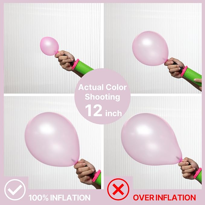 PartyWoo Pearl Pink Balloons 100pcs Light Pastel Baby Pale Pink Color | 5 Inch - Image 4
