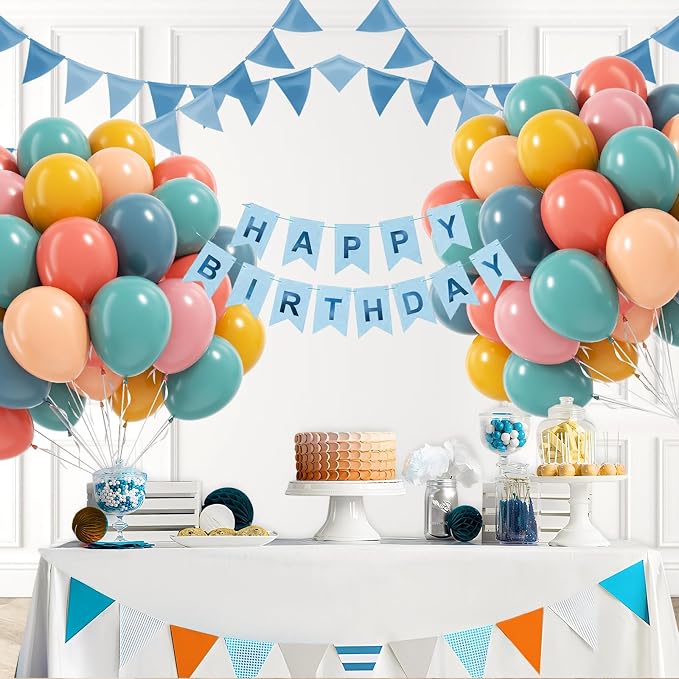 60pcs Boho Rainbow Balloons Assorted Colors 12inch - Image 7
