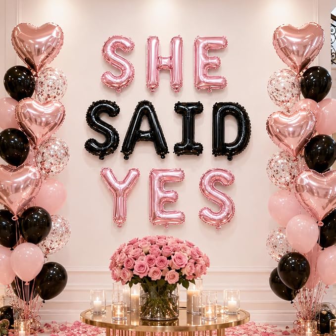 52 Pcs Letter Balloons Pink Black Balloon Banner 16 Inch 2 Sets A- Z Alphabet - Image 7
