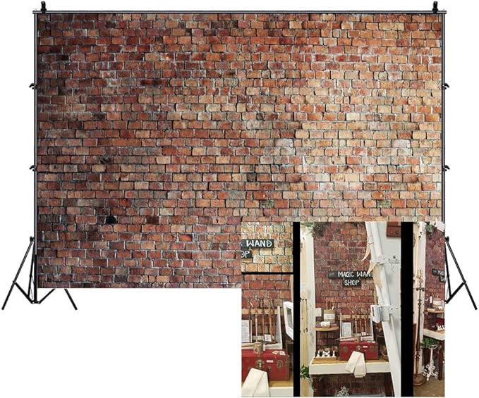 7x5ft Vintage Red Brick Wall Photo Backdrop by Unknown