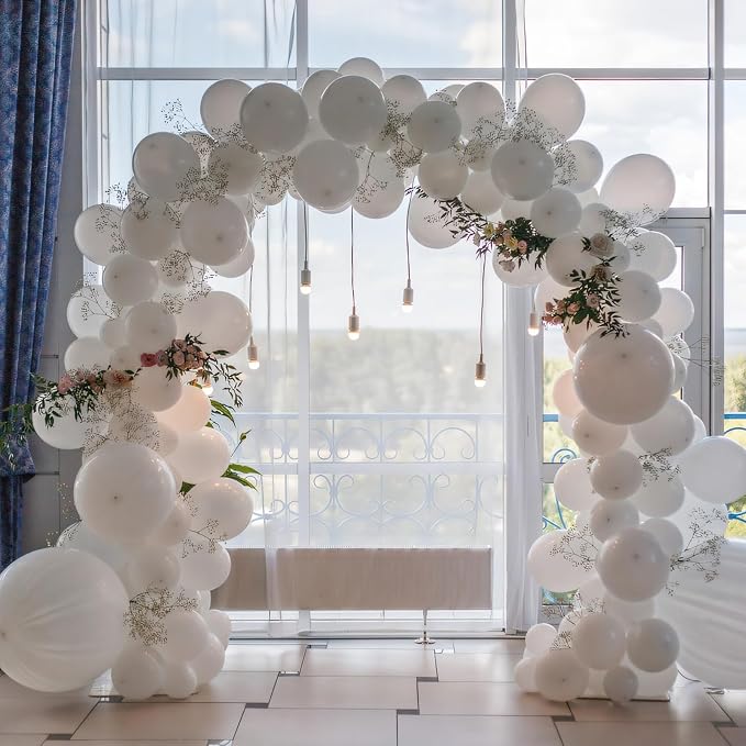 White Balloons 125pcs 5 Inch White Birthday Balloons - Image 5