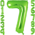 Green Number 7 Balloon 40 Inch, Big Large Foil Helium Number Balloons, Jumbo by AIQINHU