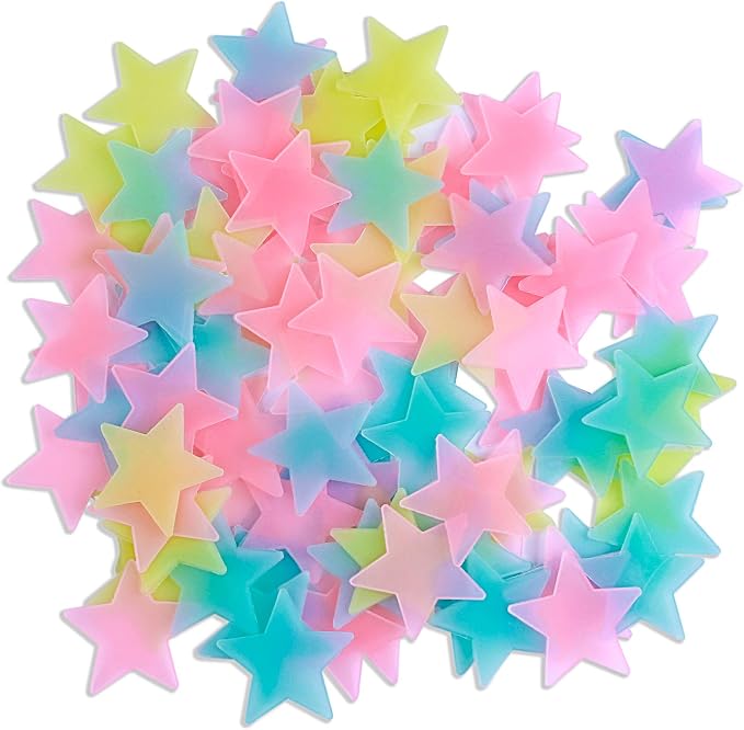 AM AMAONM 100pcs Glow in The Dark Luminous Stars Fluorescent Noctilucent by AMAMAONM