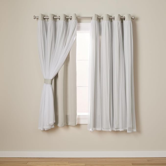 TOWN & COUNTRY LUXE Talia Double Layer Indoor Curtains, Sheer and Room by TOWN+%26+COUNTRY+LUXE