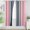 Ombre Grey and Pink Blackout Curtains 72 Inch Length 2 Panels, Full Room by ESTELARTEXTILER