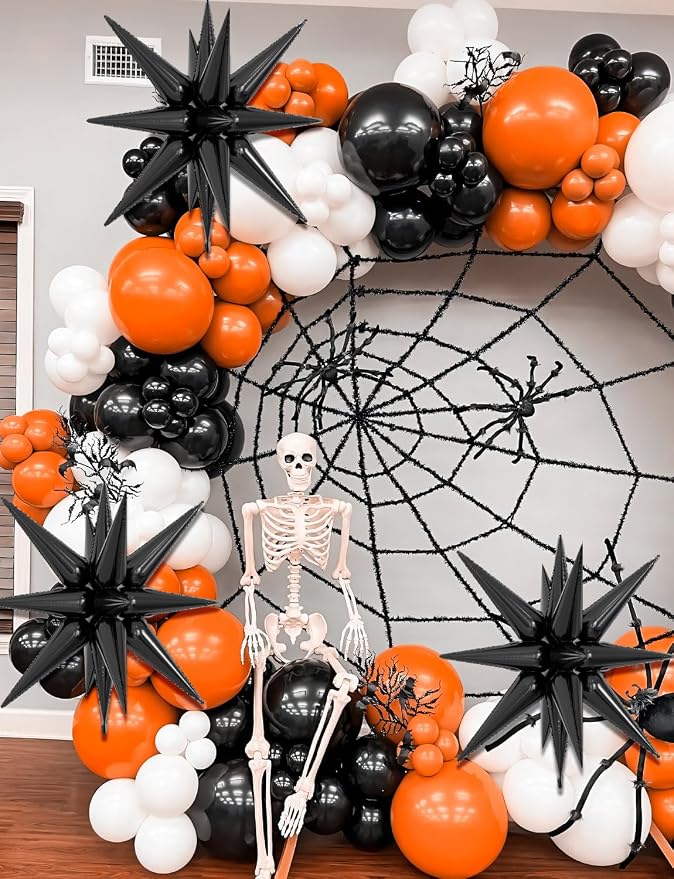 Black Star Balloons, Large Spike Balloons | 22 Inch Star Balloons, One-Piece - Image 6