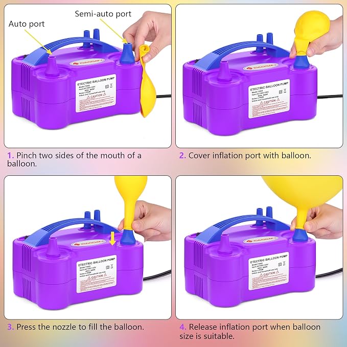 IDAODAN Electric Balloon Pump – Portable Balloon Air Pump Electric Inflator - Image 4