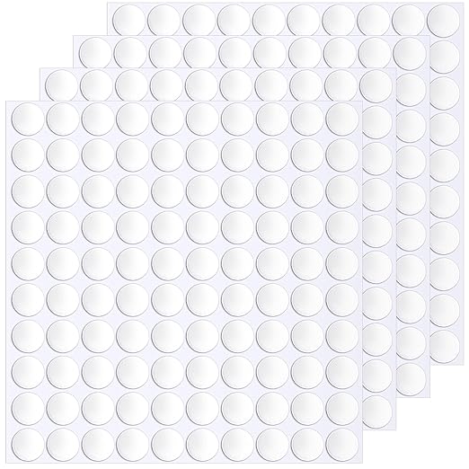 JANYUN 1500 Pcs Sticky Dots, 20 mm Clear Sticky Tack Adhesive Stickers | by JANYUN