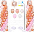 Rose Gold Balloon Column Stand Kit of 2，Pink Balloon Tower | 102Pcs Rose Gold by ZyloonDecoration