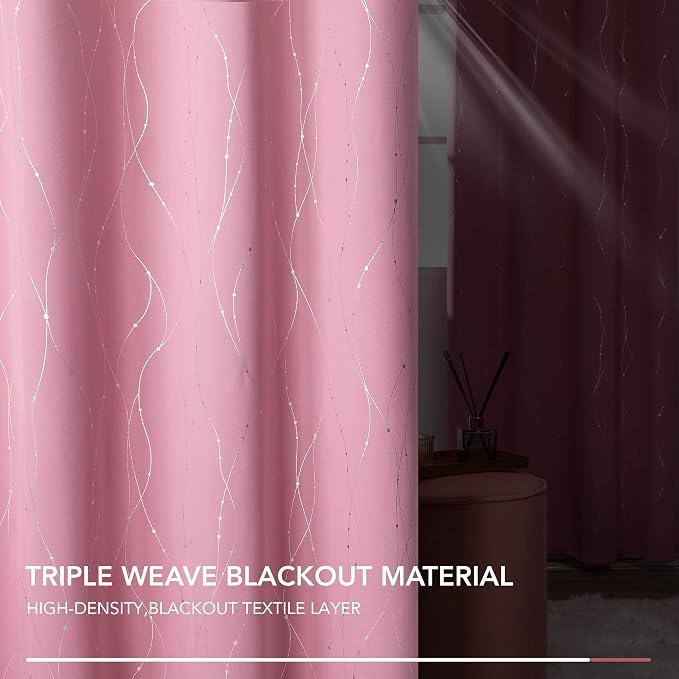 Deconovo Living Room Curtains 45 Inches Long, Thermal Insulated, Room Darkening - Image 5