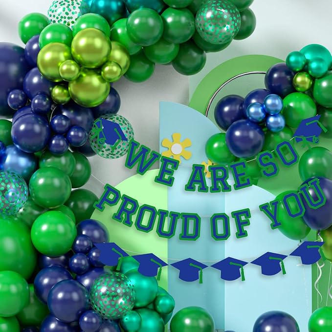 We Are So Proud Of You Banner Graduation Party Decorations Congrats Grad Cap - Image 3