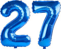 40 Inch Number 27 Balloons for 27th Birthday Party Decorations, 0-100 Dark Blue by FOBELEC
