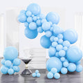 PartyWoo Light Blue Balloons 100pcs Baby Pastel Sky Aqua Blue Color | 18 12 10 by PartyWoo
