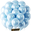 Pro Duralatex Pearl Light Blue Extra-Thick Balloons 120Pack 10inch | Pearl Baby by Bezente