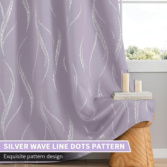 Yakamok Lilac Light Blocking Curtains - Image 6