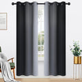 Yakamok Ombre Curtains Black and Greyish White by Yakamok