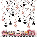Rose Gold Black Hanging Swirl Decorations by PARTVON