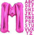 Hot Pink Letter M Balloons, M Letter Balloon 40 Inch Foil M Balloon | Hot Pink by BBPOOL