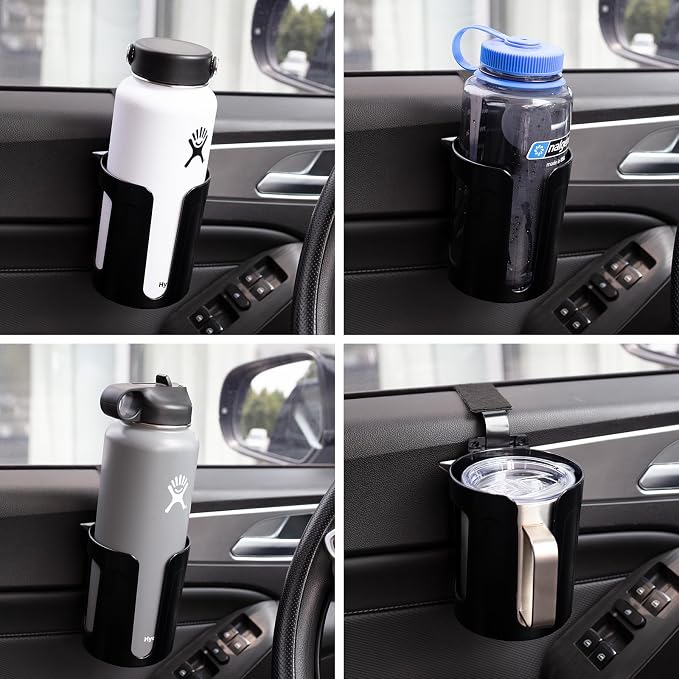 Large Car Door Cup Holder, Side Window Seat Armrest Drink Holder | Shockproof - Image 2