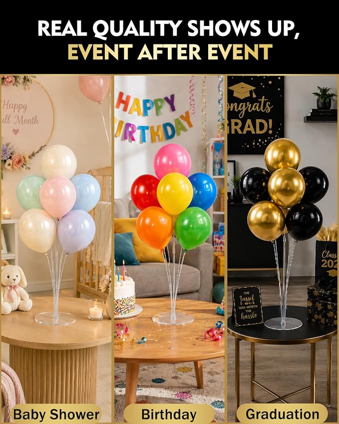 Pro Series Balloon Stand Kit Set of 4, Balloon Sticks Holder - Image 4