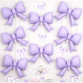 8Pcs Purple Bow Foil Balloons, 21Inch Purple Bow Shaped Balloons by Hapmori