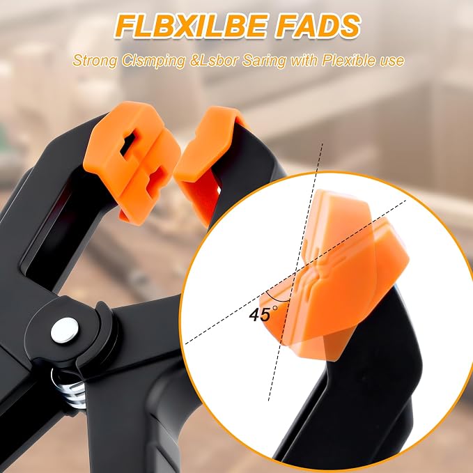 50 Pack Spring Clamps, Heavy Duty Plastic Woodworking Clamps & Multi-Use - Image 4