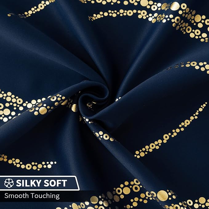 Yakamok Navy Blue Blackout Curtains - Image 5