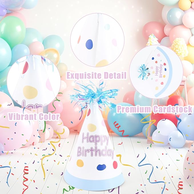 CANREVEL 12 PCS Party Hats for Adults and Kids, Party Headwear | Birthday - Image 6