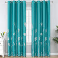 Teal Blackout Curtains 96 Inches Long, Grommet Curtains by ESTELARTEXTILER