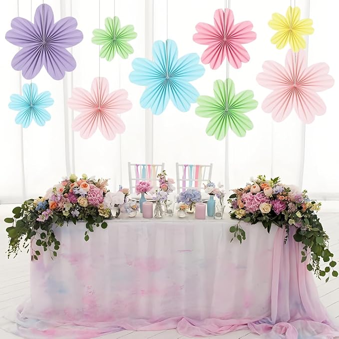 zilue Paper Fans Party Decorations Paper Flowers Decorations - Image 6