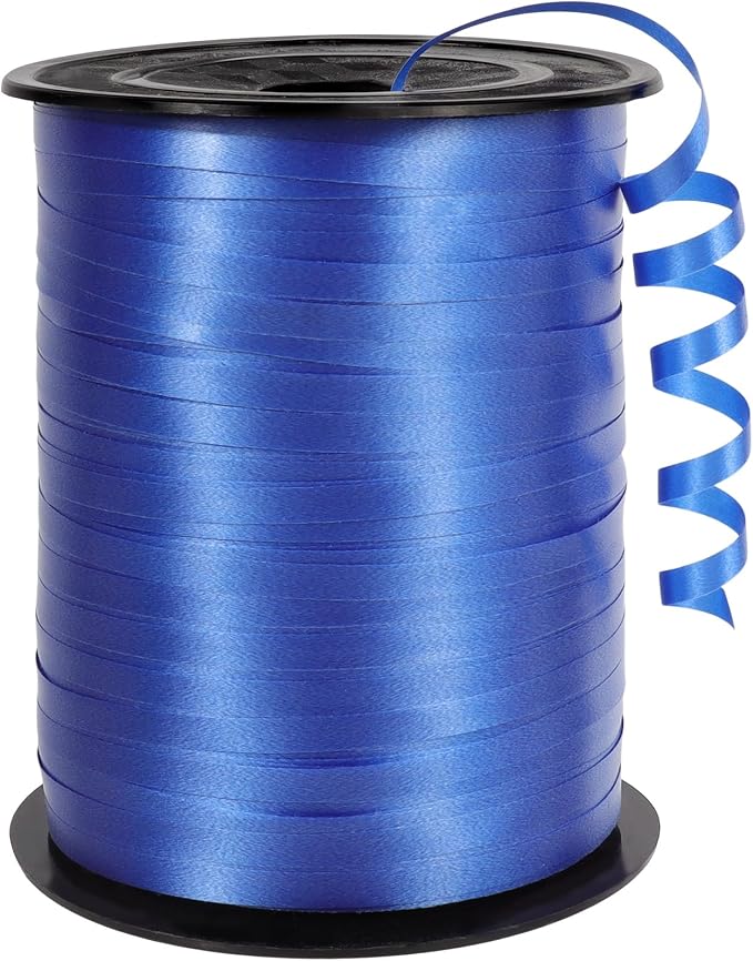 500 Yards Blue Curling Ribbon, 1/5 Inch Wide Balloons String Ribbons by Unknown