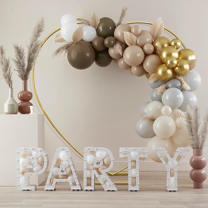 Metal Balloon Arch Kit, Love Balloon Column Arch Frame, Wedding Heart Arch - Image 3