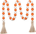 Meplait Wood Bead Garland, 39in Decorative Tassels Garland, Rustic Farmhouse by Meplait