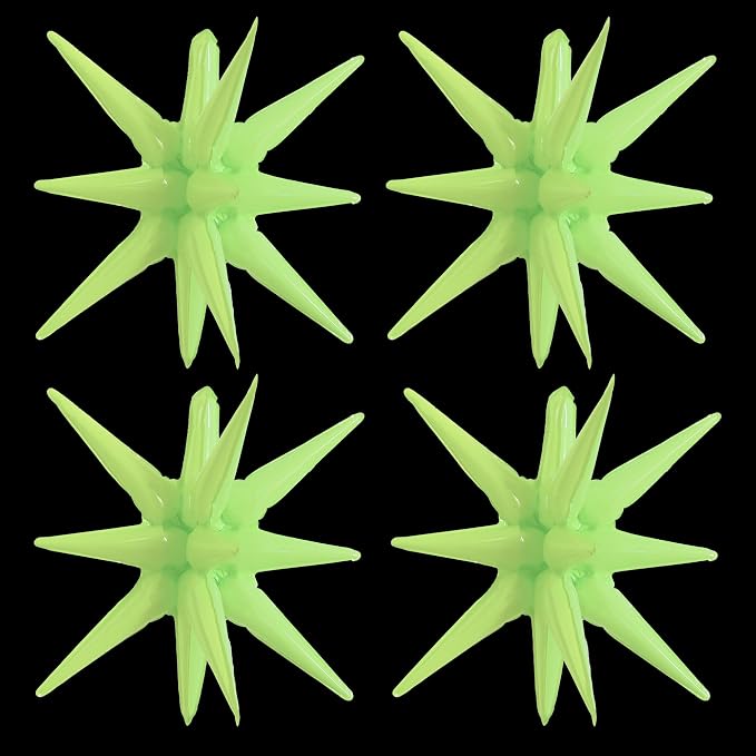 TONIFUL 4 Pcs Star Balloons Light Green Foil Explosion Party Decoration | 22 by TONIFUL