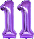 Number 11 Purple Balloons 40 Inch Giant Purple Foil 11 Helium Balloons by LHOAVWE