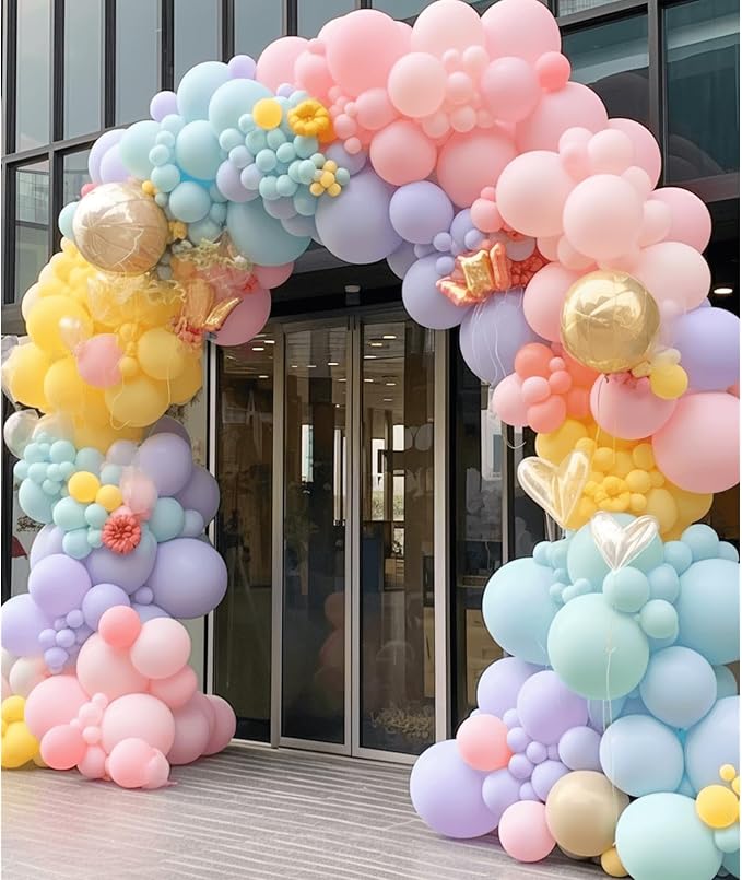 412pcs Pastel Balloon Garland Arch Kit 18 12 10 5 Inch Different Sizes Macaron - Image 4
