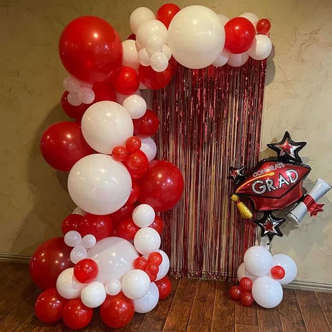 YMSZ Red and White Balloons Arch Kit, Valentine's Day, Christmas Party - Image 7