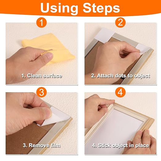 HARFINGTON 120pcs Double Sided Sticky Tape Dots, Adhesive Two Sided Nano Dots - Image 5