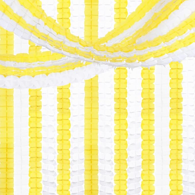 White-Yellow Party-Decorations Streamers Garland - 157Ft Four-Leaf Clover - Image 7