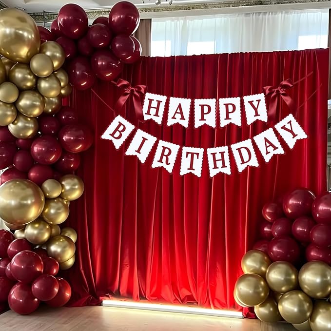 Bow Happy Birthday Banner for Bow Birthday Decorations Pink Bows Garland for - Image 4