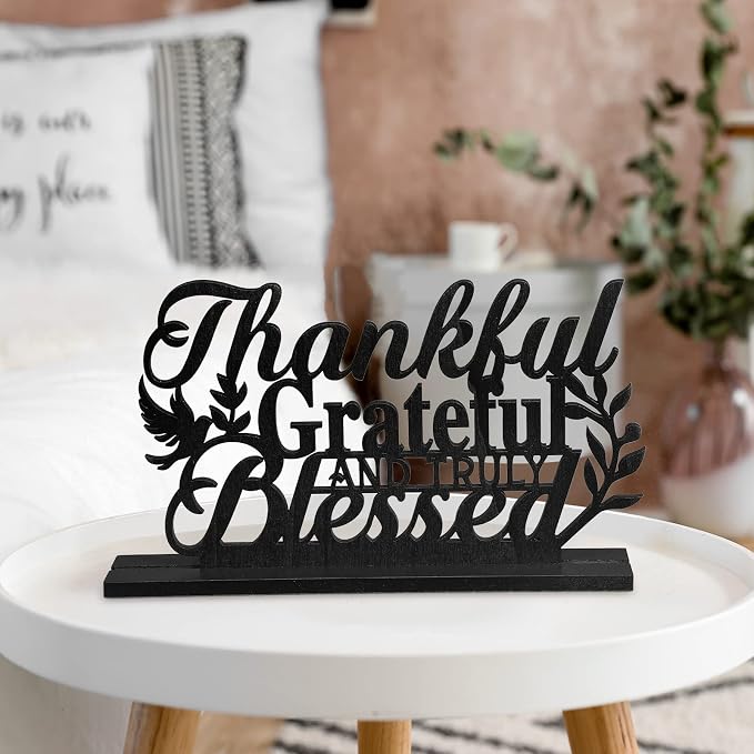 Geetery Inspirational Table Centerpieces Wooden Religious Inspirational Home - Image 4