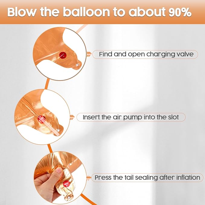 7 Balloon - Orange Birthday Number Balloons, 40 Inch Decorations Men Women | - Image 6