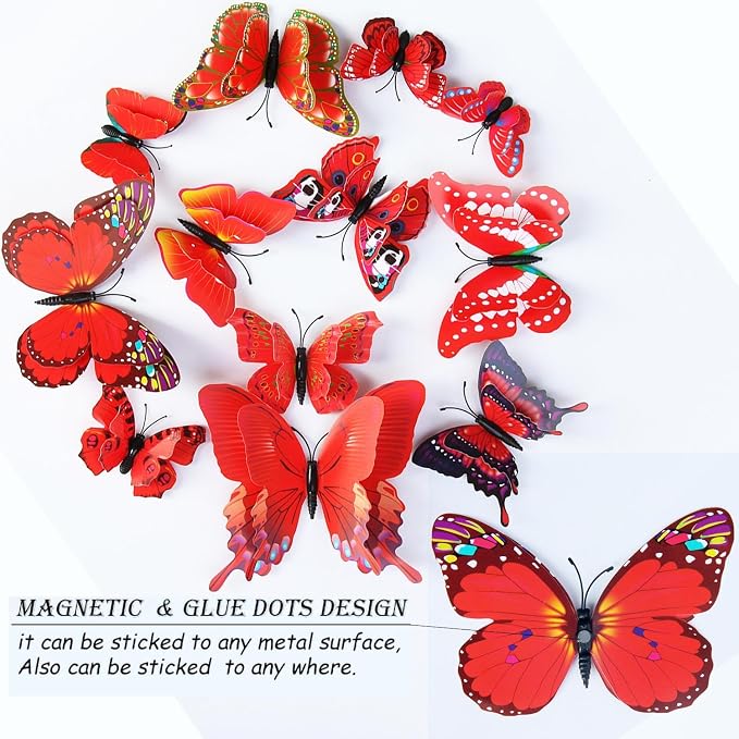 OPSEAM 3D Butterfly Wall Decor Butterfly Decorations Stickers - Image 3