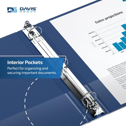 Premium Economy 6-Pack 3-Ring Binders for School or Office, Round-Ring Binders, 3 Inch, Royal Blue