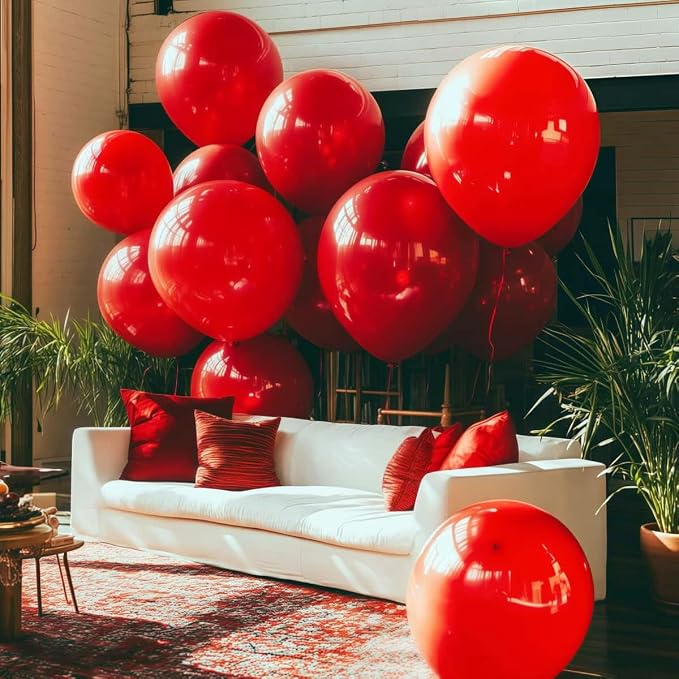 30 Pack Red Balloons 36 Inch Red Latex Party Large Balloon Bulk - Image 6