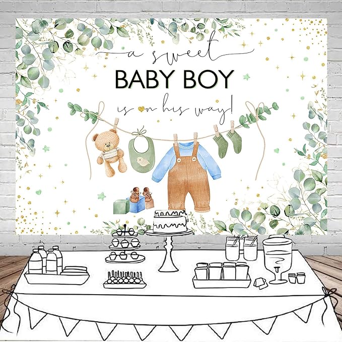 Mocsicka Sweet Baby Girl Princess Pink Greenery Backdrop - Image 3