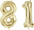 Number 81 Balloons for 81st Birthday Party Decorations, 40 Inch 0-100 by Joycard